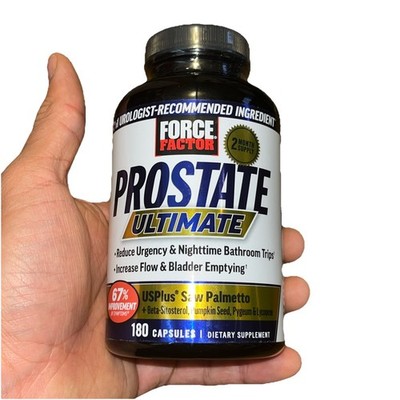 Force Factor Prostate Ultimate Saw Palmetto Nettle Urinary Flow Bladder 180ct