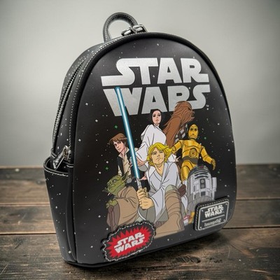 NWT STAR WARS LOUNGEFLY DP  CELEBRATE THE SAGA GLOW IN THE DARK MINI BACKPACK