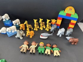 HUGE LEGO Duplo ZOO LOT My First Zoo Set #6136 #4962 #10971 Giraffe Tiger Polar