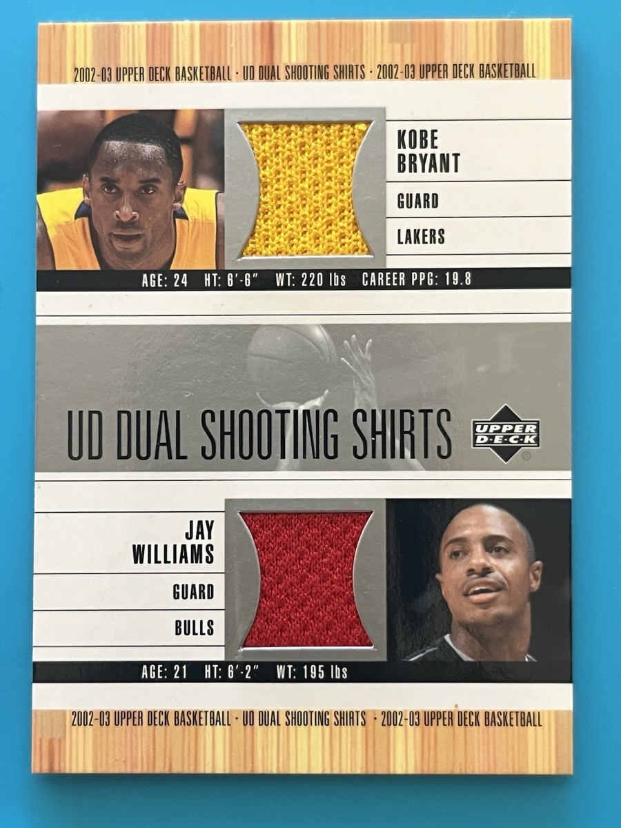 02-03 Upper Deck Kobe Bryant/Jay Williams UD Dual Shooting Shirts 
