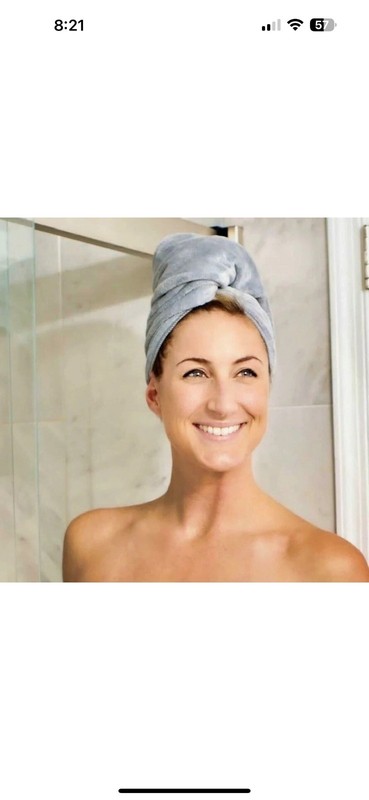 Luxe Beauty Essentials Microfiber Hair Towel Plush Large Size 20" x 40" Gray