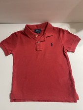 Polo Ralph Lauren Boys Polo Size Red Short Sleeve Blue Pony