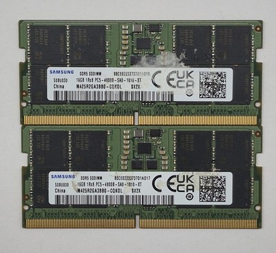 Samsung 16GB 1Rx8 PC5-4800B DDR5 4800MHz SODIMM Laptop Memory M425R2GA3BB0-CQK 