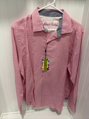 Men s L/S Shirt By Robert Graham Pink Size L