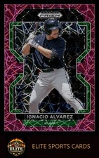 2022 Panini Prizm Draft Picks #PDP155 Ignacio Alvarez Neon Pink Velocity