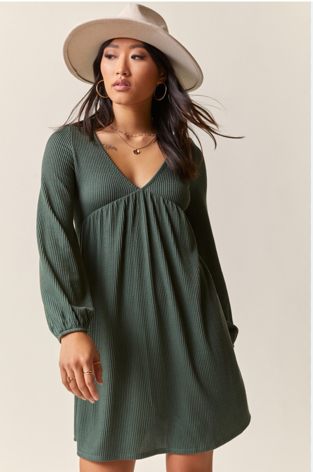 Francesca’s Blue Rain Louie Textured Babydoll Mini Dress size M