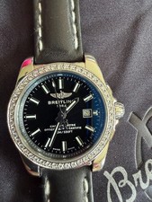 Breitling Galactic 29 Sleek Trophy Black Ladies watch with diamond bezel A72348