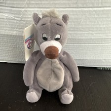 Walt Disney Store The Jungle Book BALOO BEAR Bean Bag Stuffed Animal Toy B6