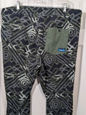 KAVU Pants Mens XL Fleece Teannastay MTN Arcade All Over Graphics Adjustable 