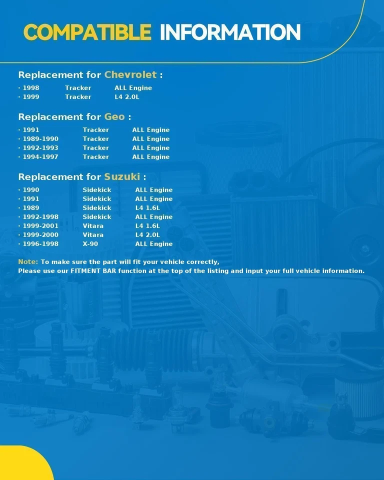 PHILTOP New Starter for Geo Tracker 1992-1993 1994-1997 Suzuki Sidekick 92-98 Foto 2 de 4