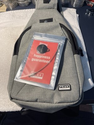 Peak Gear Sling Purse Grey CrossBody Bag Unisex Multi Pockets