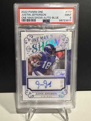 2022 Panini One Justin Jefferson One Man Show On Card Auto Blue /35 🔥 Vikings
