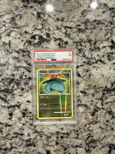 Pokémon Venusaur Reverse Holo Rare 2007 Secret Wonders PSA 7 20/132 English TCG
