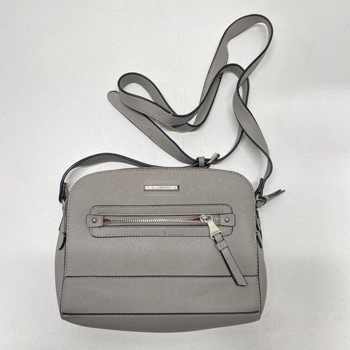 Dana Buchman Gray Faux Leather Crossbody Bag