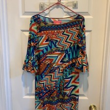 Csilla Sowogyi Sleeveless Dress,  - Size S Geometric Print