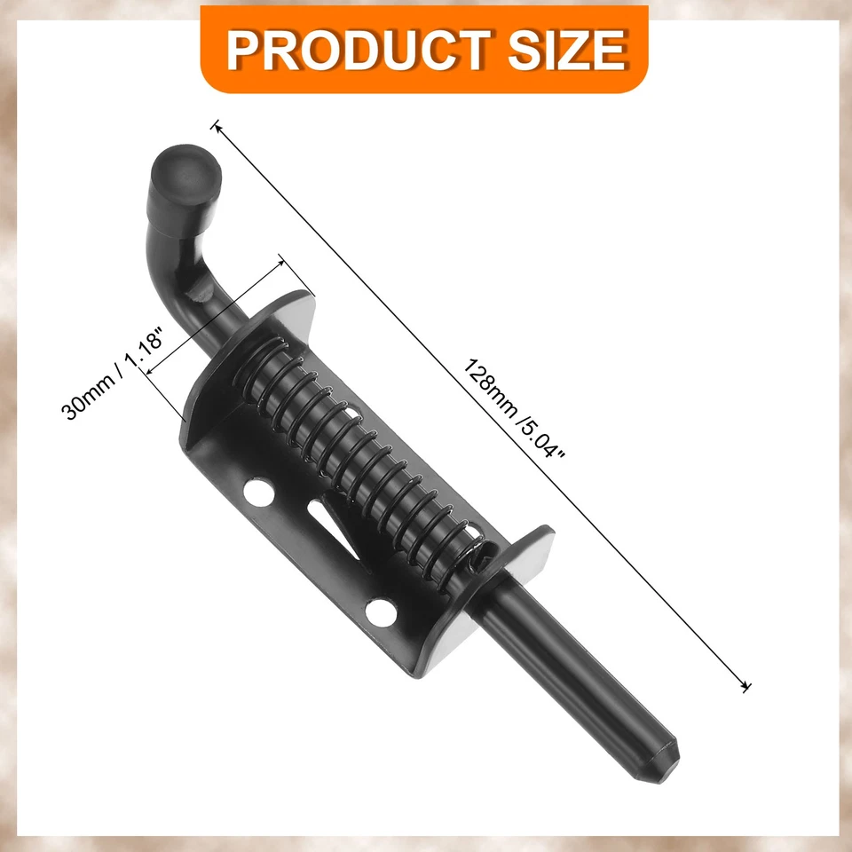 4 Pcs 5 x 1.18 Inches Spring Loaded Latch Pin with 16 Pcs Screws Black Foto 2 de 4