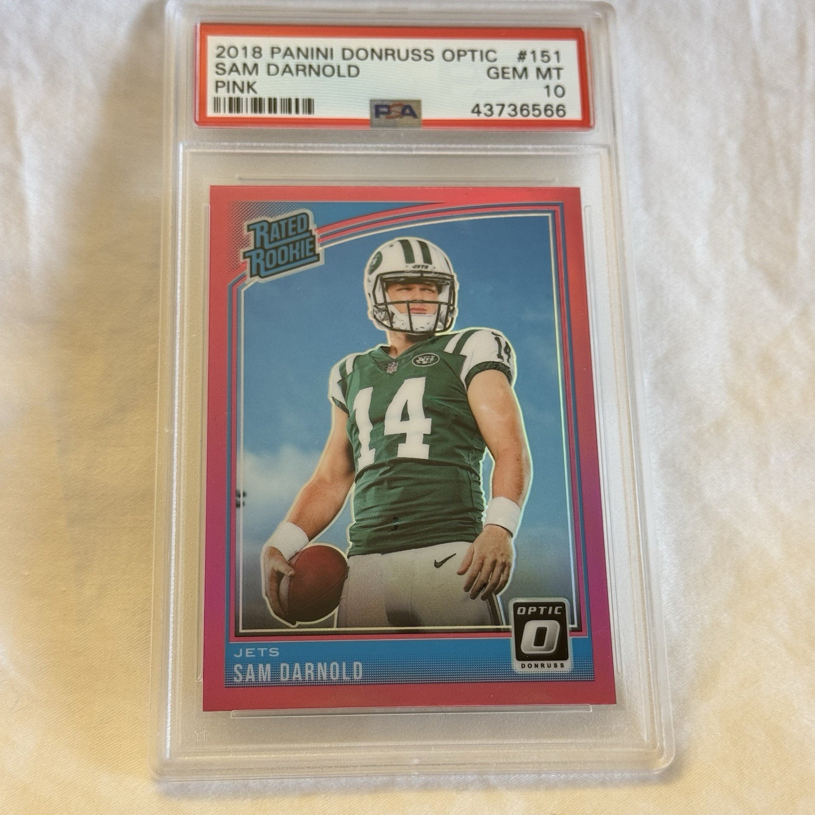 Sam Darnold Panini Donruss Optic #151 Pink