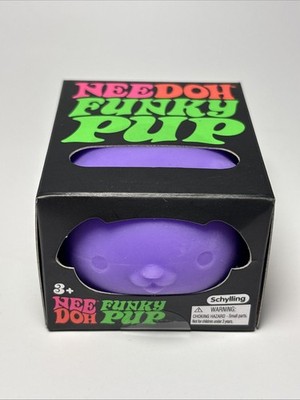 New Nee Doh Funky Pup Purple Squeeze Ball Super Squish In Hand FAST SHIP