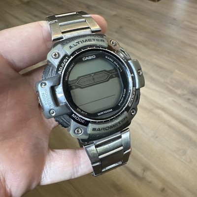Casio SGW-300H SilverTwin Sensor WT Altimeter Barometer WR100M METAL CASIO STRAP