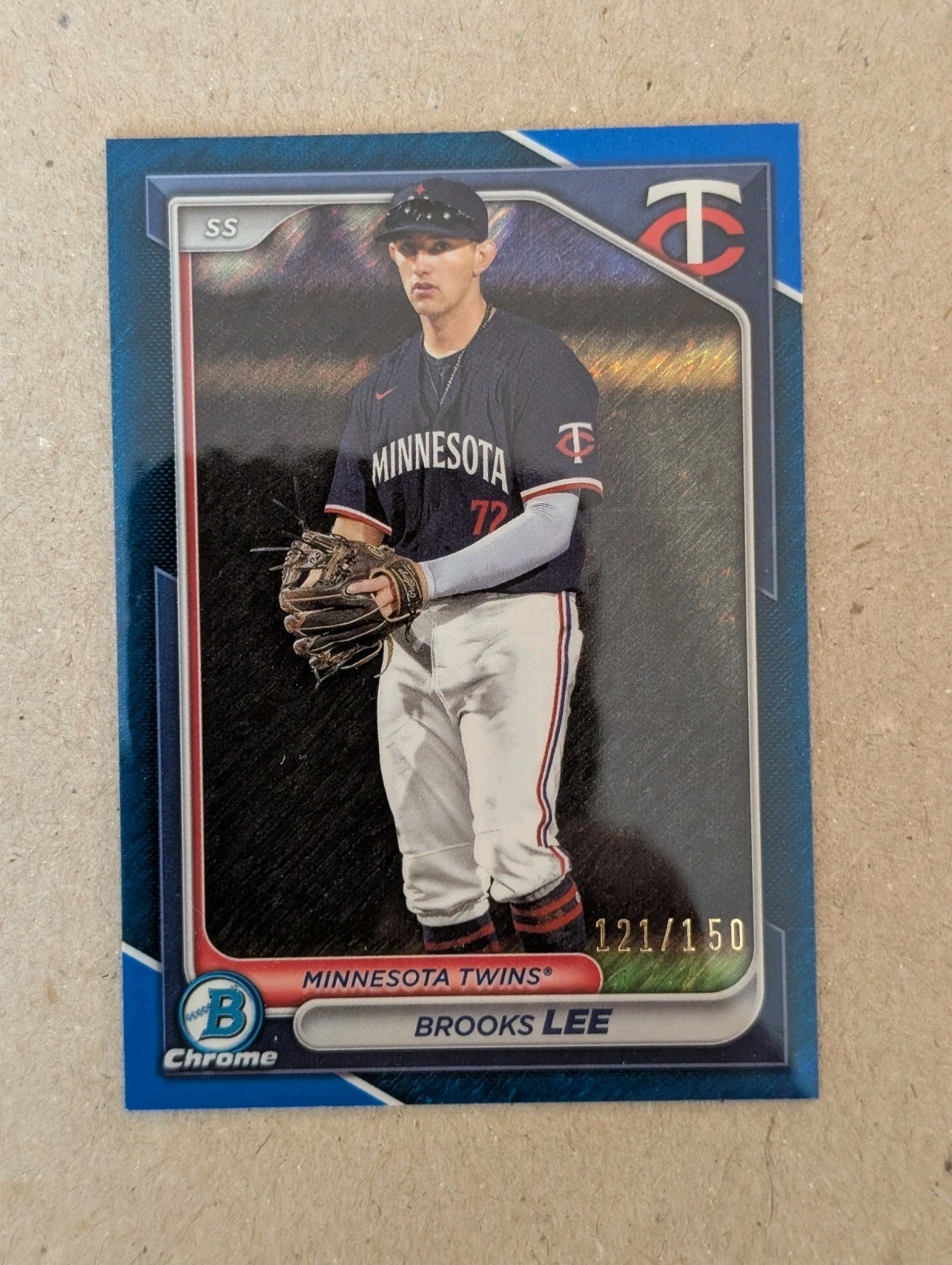 2024 Bowman - Chrome Prospects Brooks Lee #BCP-143 Blue Shimmer Refractor /150