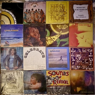 Xian Folk-Rock, Christian, Gospel, Sermon, Private Press; 16 Record Vinyl Lot!