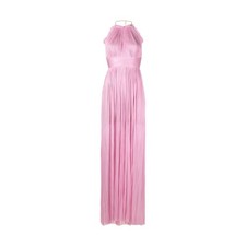 MARIA LUCIA HOHAN Womens Summer Gown Maxi Dress Halter Neck Pink FR 40 RRP1495