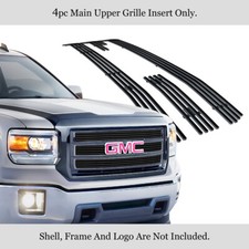 Fits 2014-2015 Gmc Sierra 1500 Black Upper Grille Insert Fits 2014-2015 Gmc Sierra 1500 Black Upper Grille Insert