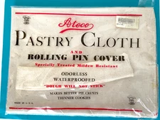 Ateco Pastry Cloth & Rolling Pin Cover Set #690 Mildew Resistant New Sealed USA