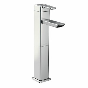 Moen 90 Degree Chrome 1 Handle Single Hole Vessel Bathroom Sink