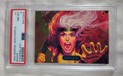 PSA 8 - Rogue Marvel Masterpieces 1994 Powerblast #7 With Goodies! - Picture 2 of 6