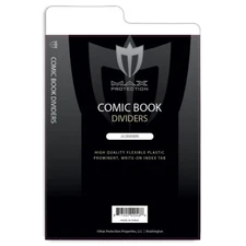 Case of 300 Max Pro Tabbed White Comic Book Box Dividers - 7 1/4 X 10 3/4