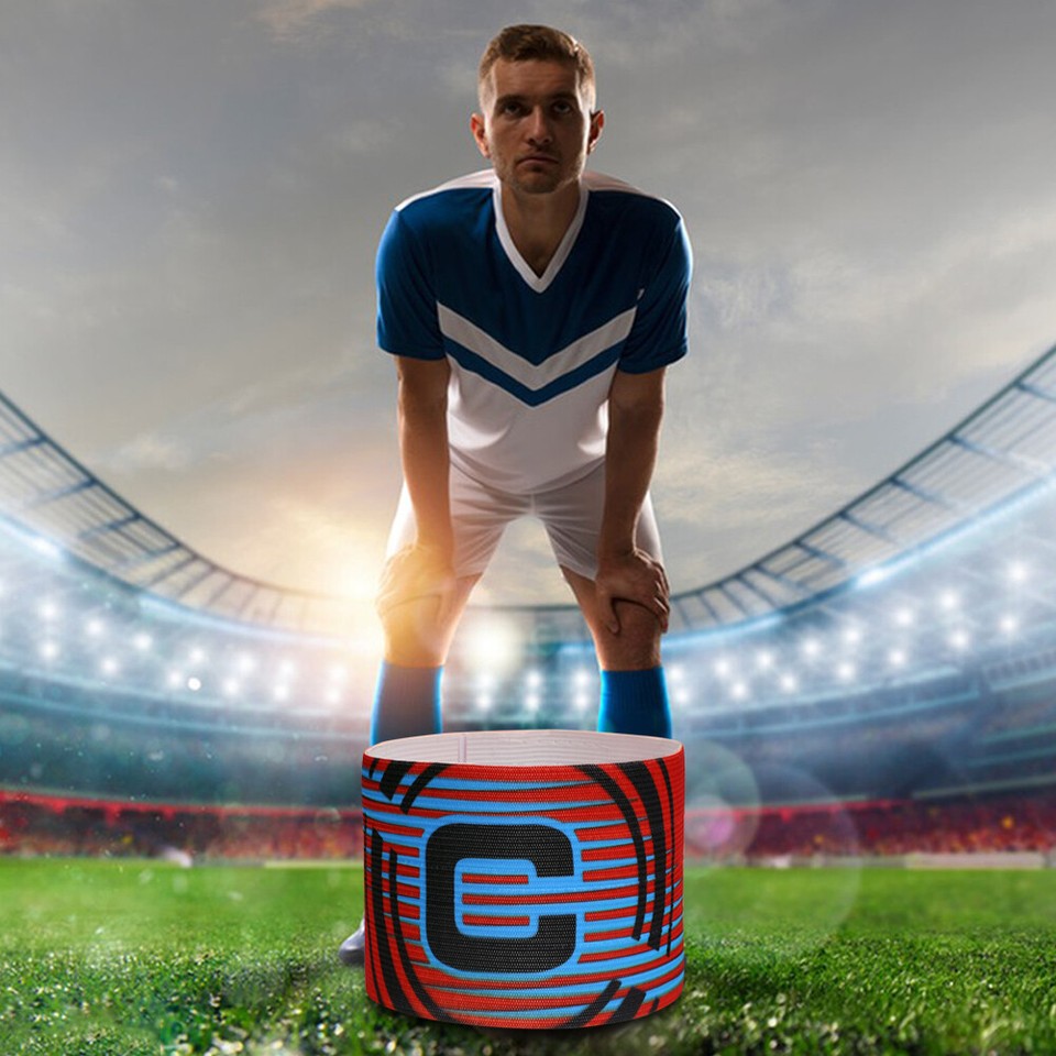 Fascia Da Capitano Calcio 6 Pezzi - Braccialetti Regolabili Con Lettera C, Per Adulti E Giovani - Foto 4