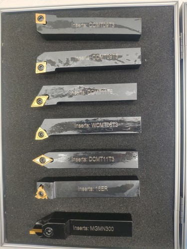 Juego de 7 herramientas de torneado indexable, herramienta de separación de 16 mm, herramienta de separación de 1 pieza, herramienta de roscado - Imagen 11 de 12