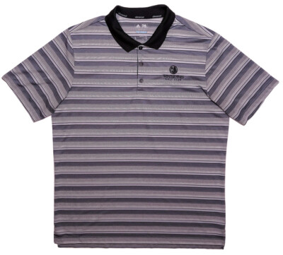 ADIDAS GOLF ClimaCool Polo Shirt Winter Park Pines Golf Club Gray Striped  Large