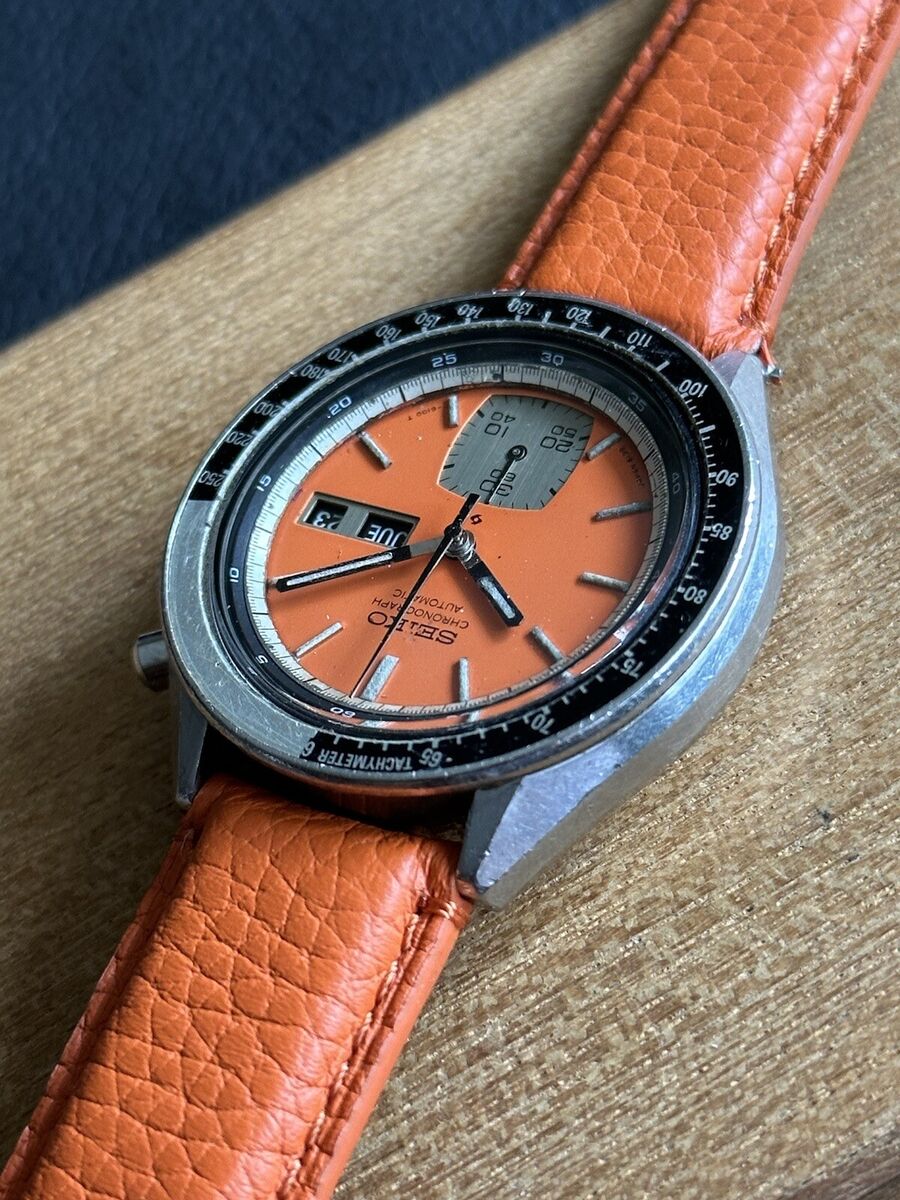 Seiko 6139 6040 Chronograph Ghost Orange Mens Automatic Seiko 6139 6040 Chronograph Ghost Orange Mens Automatic