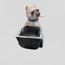 PUG ASHTRAY - ANGRY PUG ASHTRAY - ANIMAL ASHTRAY - CERAMIC