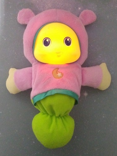 GLOWORM Hasbro Playskool Lullaby Musical Pink Light Up Glow Worm TESTED & WORKS