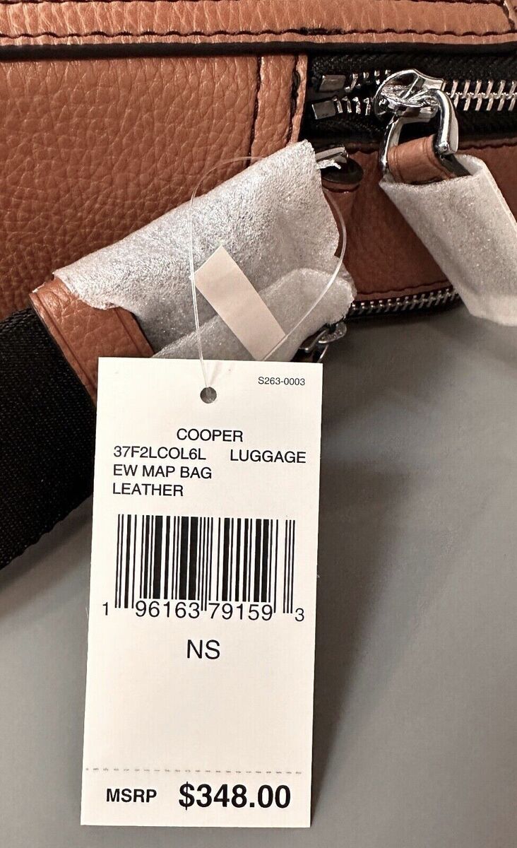 Michael Kors Cooper Luggage Pebbled Leather EW Map Crossbody Michael Kors Cooper Luggage Pebbled Leather EW Map Crossbody