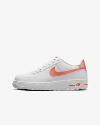 NEW Nike Air Force 1 Next Nature White Orange FJ4669 100 - SIZE 7Y