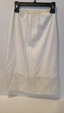 Vintage Ivory Half Slip with Lace by Vanity Fair-Size Small-Skirt dress-Pull On
