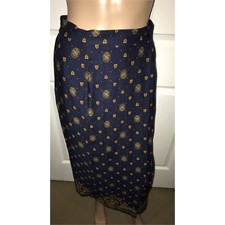 Pendleton Blue Gold Vtg Skirt Womens 8 Medium 100 Rayon Light Minimalist