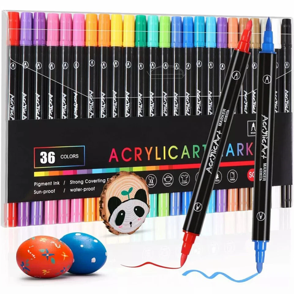 Acrylstifte für Steine Wasserfest 36Farben Marker Stifte zum Steine Bemalen NEU! - Bild 3 von 4