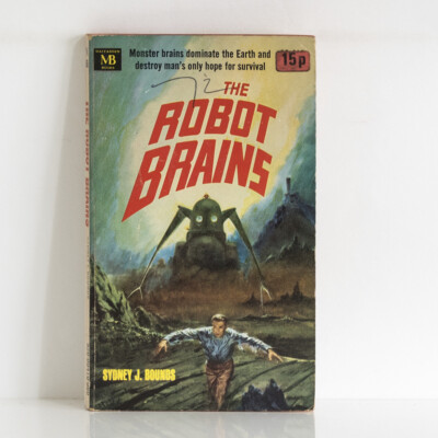 SYDNEY J. BOUNDS The Robot Brains - 1969 US Macfadden Books -vintage Pulp Sci-Fi