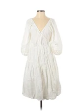 NWT Love, Whit by Whitney Port Women White Casual Dress S