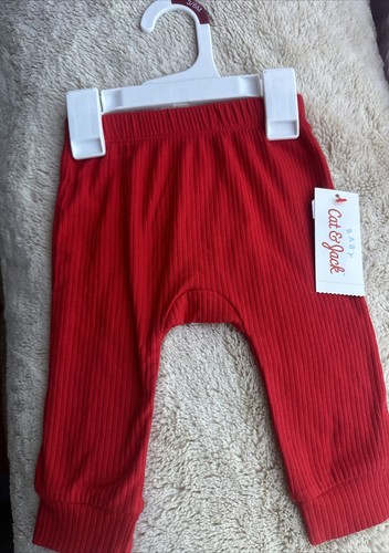 Cat and Jack Infant Baby Boy Pull On Pants Red Size 3-6 Months NWT