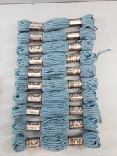 10 Skeins DMC Laine Colbert Wool FLOSS  BLUE Color #7294 Made in France UNUSED
