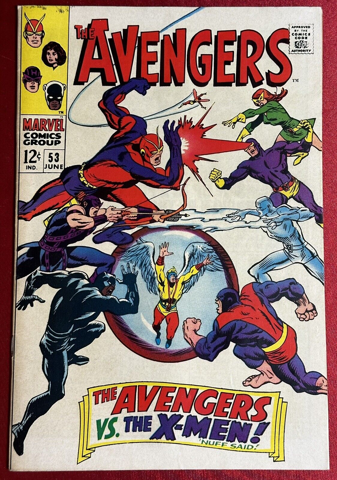 Avengers #53 1968 Stunning High Grade 1st Crossover With The X-Men 🔑🔥 Copy #2