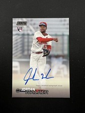 Jordan Walker 2023 Topps Stadium Club Auto Black Foil /25 Rookie #SCBA-JWR RC