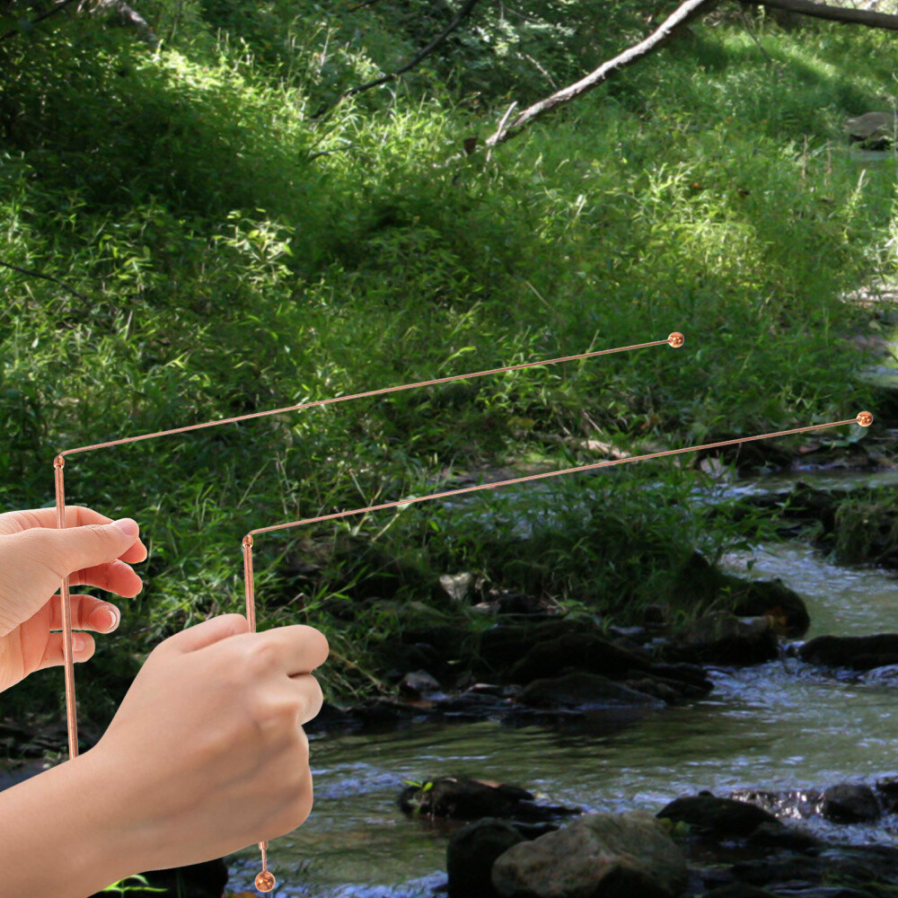 2Pcs Copper Dowsing Rod Metal Dowsing Rod Water Divining Rod Portable
