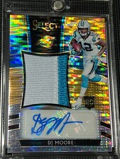 2018 Panini Select DJ Moore Pulsar Rookie Patch Auto 23/23 Carolina Panthers